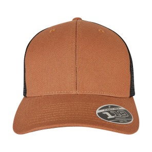 Flexfit 110 Structured Canvas Trucker - Black - ONE SIZE