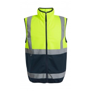 Regatta High Visibility Pro Hi-Vis Full Zip Gilet - Yellow/Navy - L