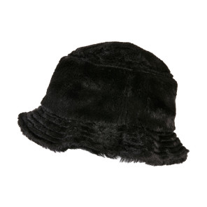 Flexfit Fake Fur Bucket Hat - Black - ONE SIZE