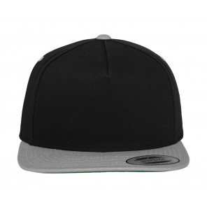 Flexfit Classic 5 Panel Snapback - Black/Silver - OneSize