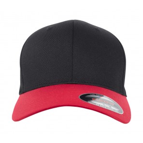 Flexfit Flexfit Wooly Combed 2-Tone - Black/Red - S/M