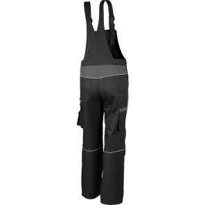 Qualitex Latzhose "PRO" Black / Grey - 66