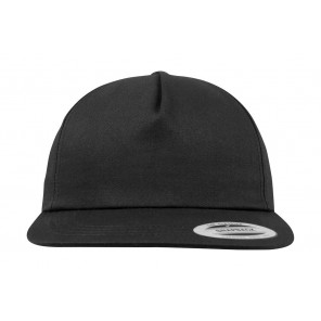 Flexfit Unstructured 5-Panel Snapback - Black - ONE SIZE