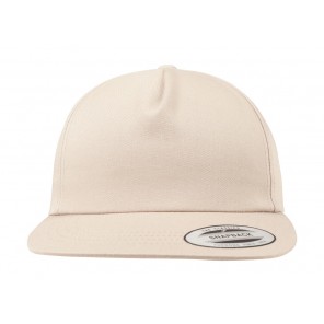 Flexfit Unstructured 5-Panel Snapback - Beige - ONE SIZE