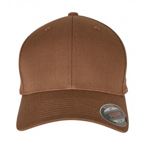 Flexfit Flexfit Wooly Combed Cap Kids - Coyote Brown - Youth52-54cm