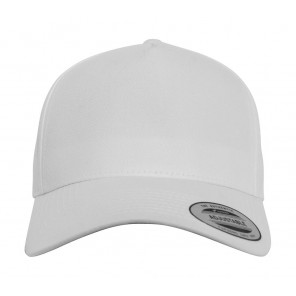 Flexfit 5-Panel Curved Classic Snapback - White - OneSize