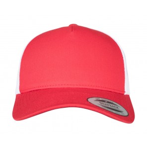 Flexfit 5-Panel Retro Trucker 2-Tone Cap - Red/White - OneSize