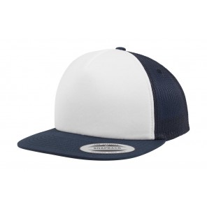 Flexfit Foam Trucker with White Front - Navy/White/Navy - OneSize