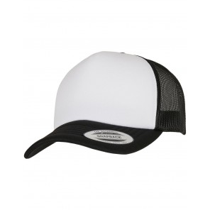 Flexfit Classic Curved Foam Trucker Cap – White Front