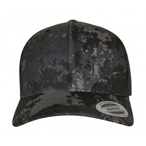 Flexfit Classics® Veil Camo™ Retro Trucker Cap - Poseidon Black - OneSize