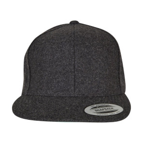 Flexfit Melton Wool Snapback - Dark Grey - ONE SIZE