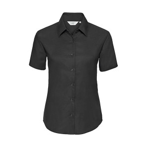 Russell Collection Ladies' Classic Oxford Shirt - Black - M