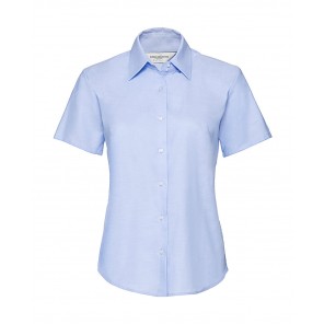 Russell Collection Ladies' Classic Oxford Shirt - Oxford Blue - 5XL(50)