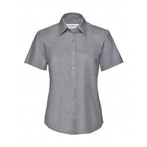 Russell Collection Ladies' Classic Oxford Shirt - Silver - 6XL(52)