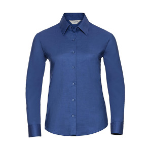Russell Collection Ladies' Classic Oxford Shirt LS - Blue - 6XL