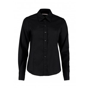 Kustom Kit Women's Tailored Fit Premium Oxford Shirt - Black - 5XL