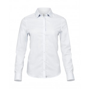 Tee Jays Ladies' Stretch Luxury Shirt - White - XL