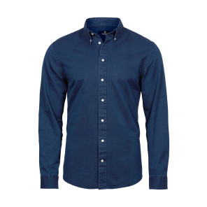 Tee Jays Casual Twill Shirt - Indigo - 4XL