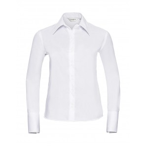 Russell Collection Ladies' Ultimate Non-iron Shirt LS - White - XS(34)