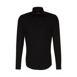 Seidensticker Seidensticker Slim Fit 1/1 Business Kent - Black - 45