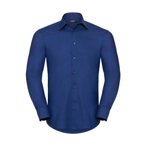 Russell Collection Oxford Shirt LS - Blue - L