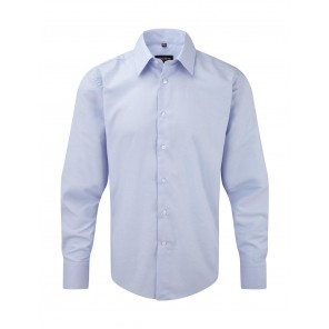 Russell Collection Oxford Shirt LS - Oxford Blue - 3XL