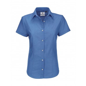 B&C Oxford SSL/women Shirt - Blue Chip - 6XL