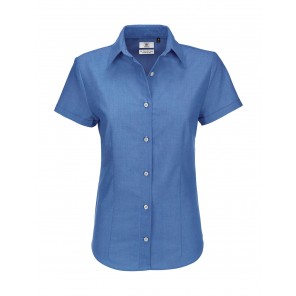 B&C Oxford SSL/women Shirt - Blue Chip - XS