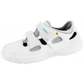 Abeba ESD-Sicherheitsschuhe x-light S1 Sandale weiß CE ESD SRC