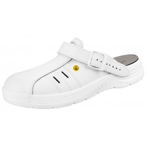 Abeba ESD-Sicherheitsschuhe x-light SB Clog weiß CE ESD SRC