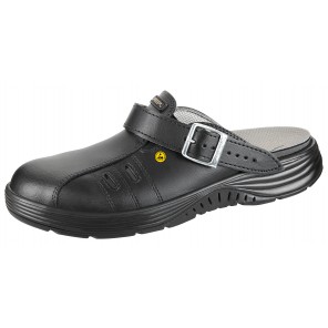 Abeba ESD-Berufsschuhe x-light OB Clog schwarz CE ESD SRC