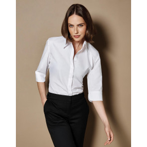 Kustom Kit Women's Tailored Fit Continental Blouse 3/4 Sleeve