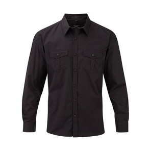 Russell Mens Roll Sleeve Shirt LS 