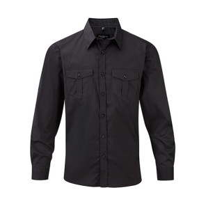 Russell Mens Roll Sleeve Shirt LS 