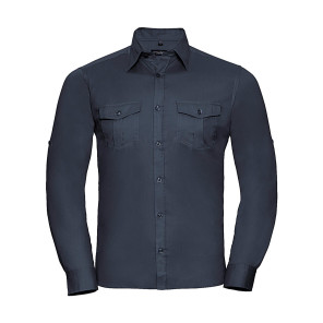 Russell Herren Roll Sleeve Hemd Langarm