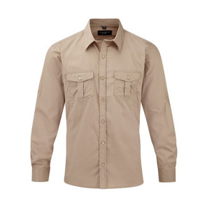 Russell Mens Roll Sleeve Shirt LS 
