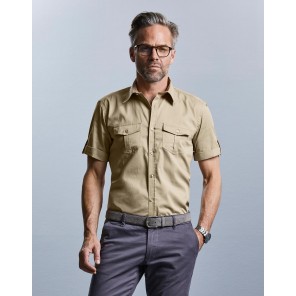 Russell Herren Hemd mit aufkrempelbaren Ärmeln