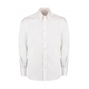 Kustom Kit Tailored Fit Premium Oxford Shirt - White - XS