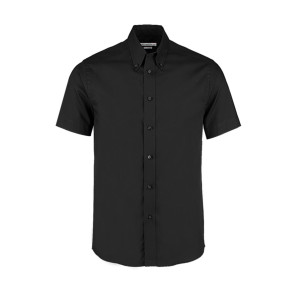 Kustom Kit Tailored Fit Premium Oxford Shirt SSL - Black - S