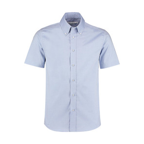 Kustom Kit Tailored Fit Premium Oxford Shirt SSL - Blue - 2XL