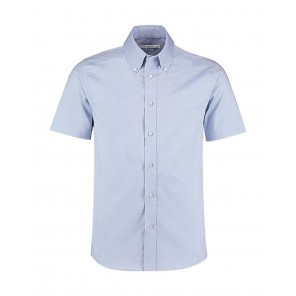 Kustom Kit Tailored Fit Premium Oxford Shirt SSL - Light Blue - XS