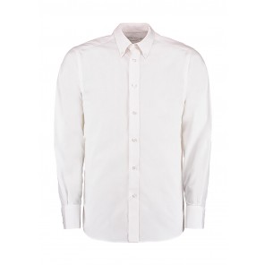Kustom Kit Tailored Fit City Shirt - White - L