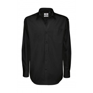 B&C Sharp LSL/men Twill Shirt - Black - S