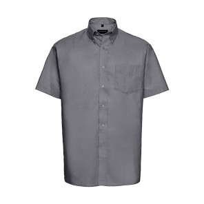 Russell Collection Oxford Shirt - Silver - L
