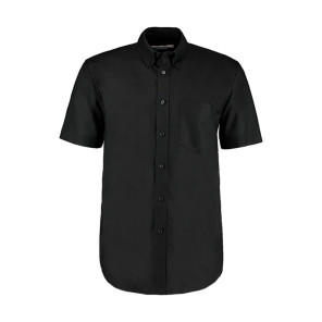 Kustom Kit Classic Fit Workwear Oxford Shirt SSL - Black - L