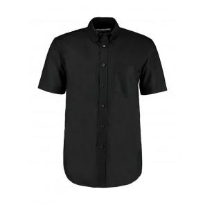 Kustom Kit Classic Fit Workwear Oxford Shirt SSL - Black - L