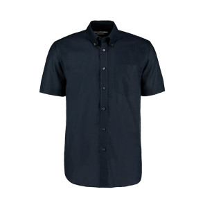 Kustom Kit Classic Fit Workwear Oxford Shirt SSL - Navy Blue - L