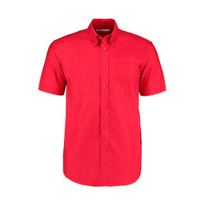 Kustom Kit Classic Fit Workwear Oxford Shirt SSL - Red - S