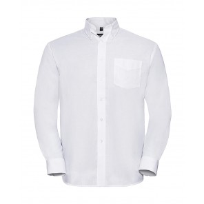 Russell Collection Oxford Shirt LS - White - 4XL