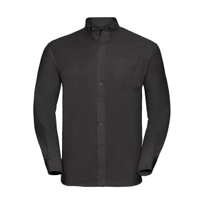 Russell Collection Oxford Shirt LS - Black - 4XL